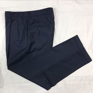 Kilburne & Finch/ S&K 32X30 Navy Bl Pleated Pants